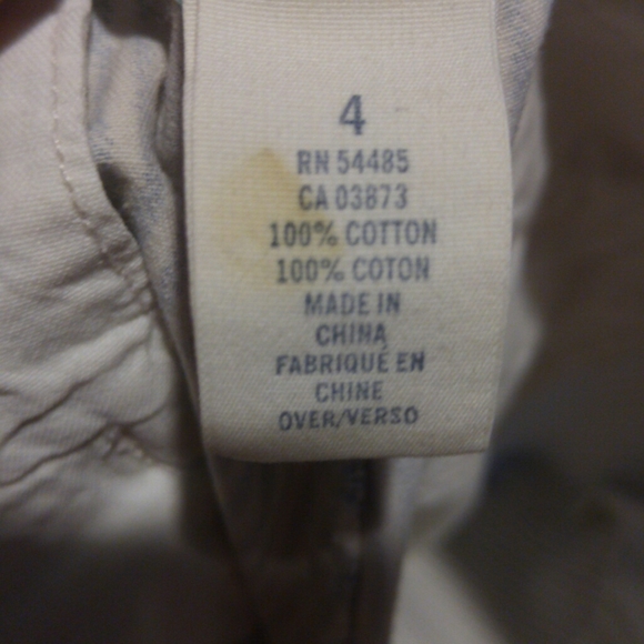 AEO White w/ Navy Stripes Bermuda Shorts Size 4 - Picture 4 of 7